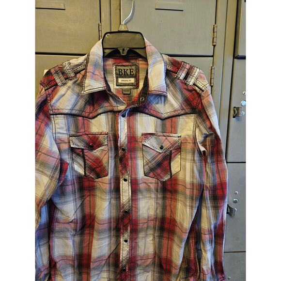 BKE by Buckle Men's long sleeve snap front long sleeve shirt - medium - Picture 2 of 7